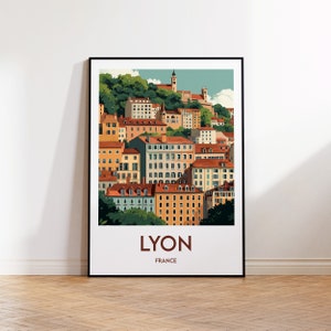 Lyon Poster, Lyon Art Print, Lyon France customizable, Lyon France Gift, Vintage Travel Poster, Affiche Lyon France