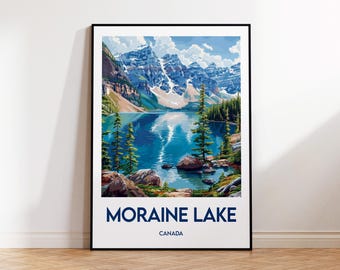 Moraine Lake poster, Moraine Lake print, Moraine Lake gift, Moraine Lake wall art, Banff National Park