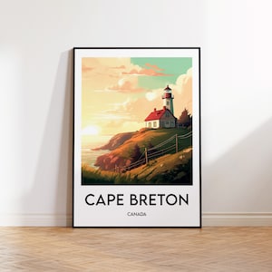 Isla de Cabo Bretón, póster del Parque Nacional de Cabo Bretón, impresión de Cabo Bretón, regalo de Cabo Bretón, arte mural de Cabo Bretón, Cabo Bretón, Canadá