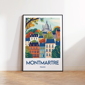 Montmartre Poster, Montmartre Kunstdruck, Montmartre Sacre Coeur, Montmartre Pigalle Geschenk, Vintage Reiseposter, Montmartre Frankreich Poster