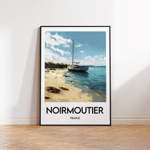 Noirmoutier Travel Poster, Noirmoutier Art Print, Noirmoutier Island, Noirmoutier Gift, Vintage Travel Poster, France Poster