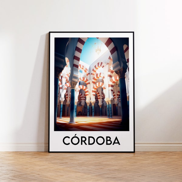 Cordoba Poster, Cordoba Print, Cordoba Illustration, Cordoba Gift, Vintage Travel Poster