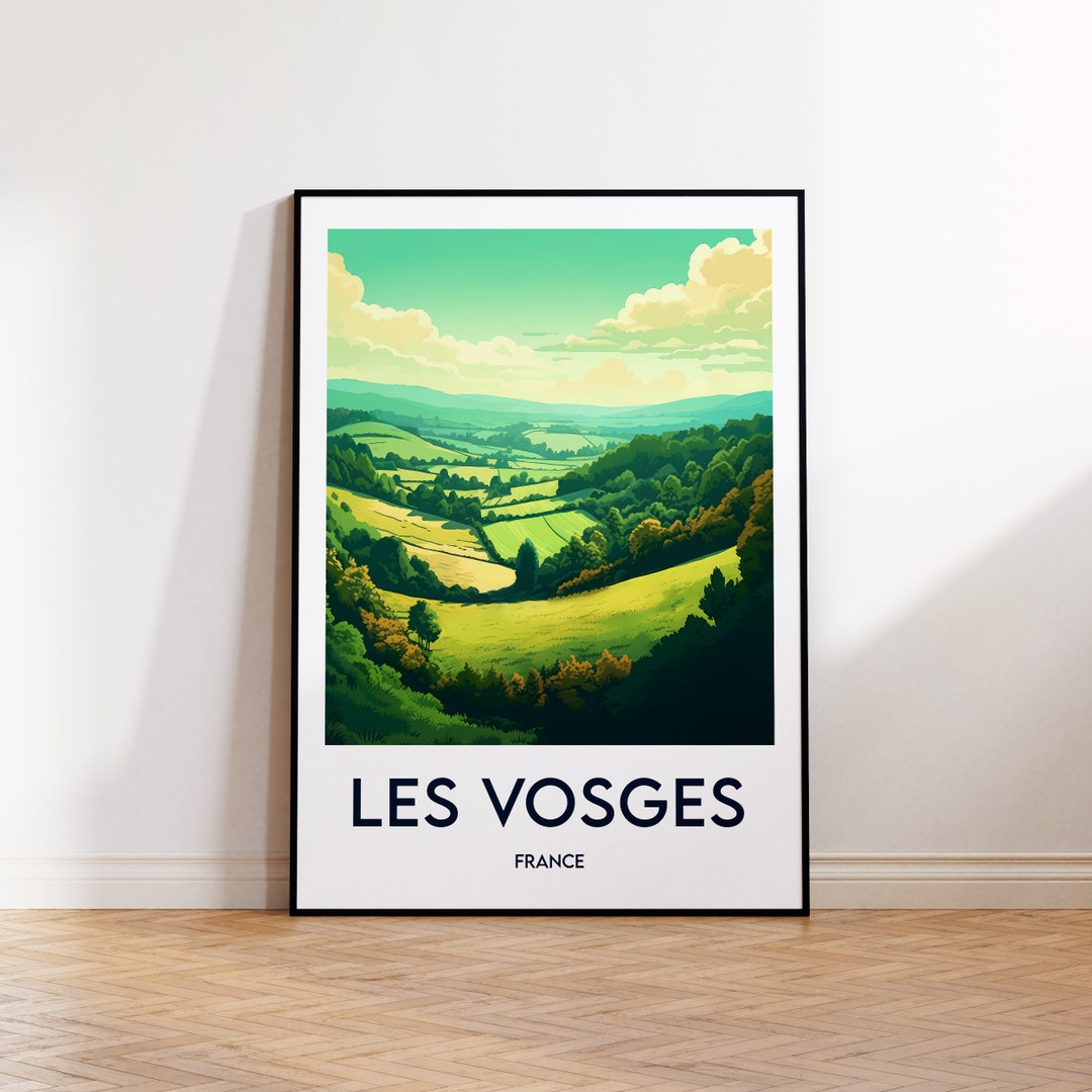 POSTER Vintage SKI LUGE VOSGES Rf118 - Haute Qualité 60x80cm