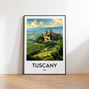 Tuscany Poster, Toscana Print, Locandina della Toscana, Tuscany Italy Gift, Vintage Travel Poster