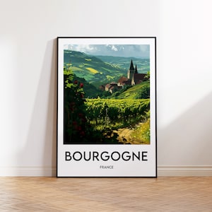 Burgundy France Poster, Burgundy Print, Burgundy France, Burgundy Gift, Vintage Travel Poster, Burgundy Poster
