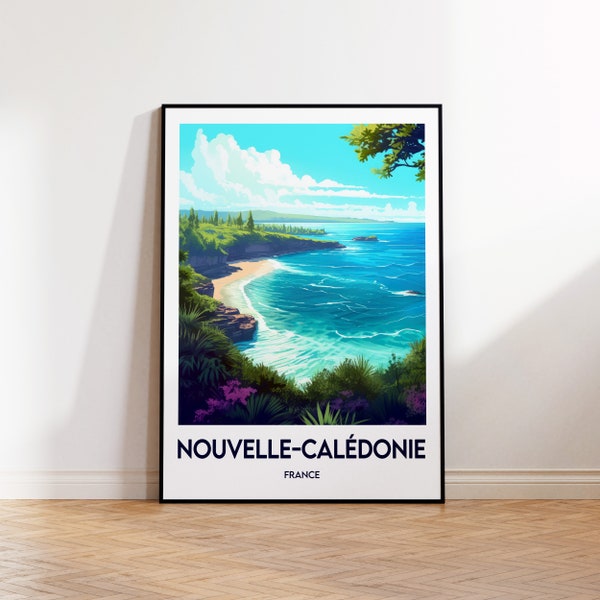 La Nouvelle-Calédonie Poster, Calédonie Francaise Print, Nouvelle Caledonie Gift, Vintage Travel Poster, Affiche La Calédonie Française