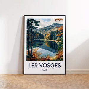 The Vosges Poster, The Vosges Art Print, The Vosges Illustration, The Vosges Gift, Vintage Travel Poster, France Poster