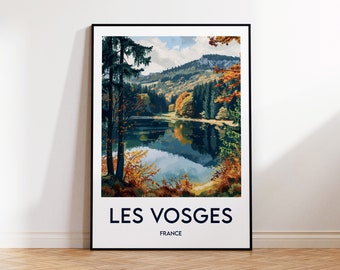 Les Vosges Poster, Les Vosges Art Print, The Vosges Illustration, Les Vosges Gift, Vintage Travel Poster, Affiche France