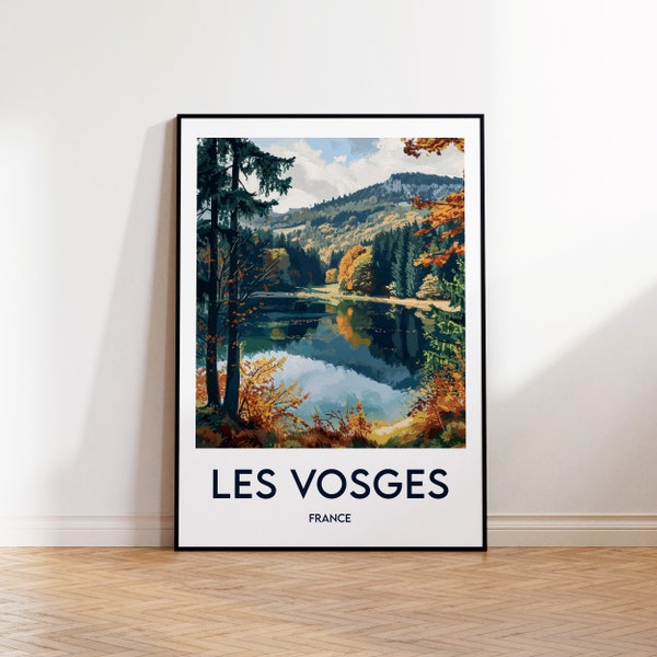 Les Vosges Poster, Les Vosges Art Print, The Vosges Illustration, Les Vosges Gift, Vintage Travel Poster, Affiche France