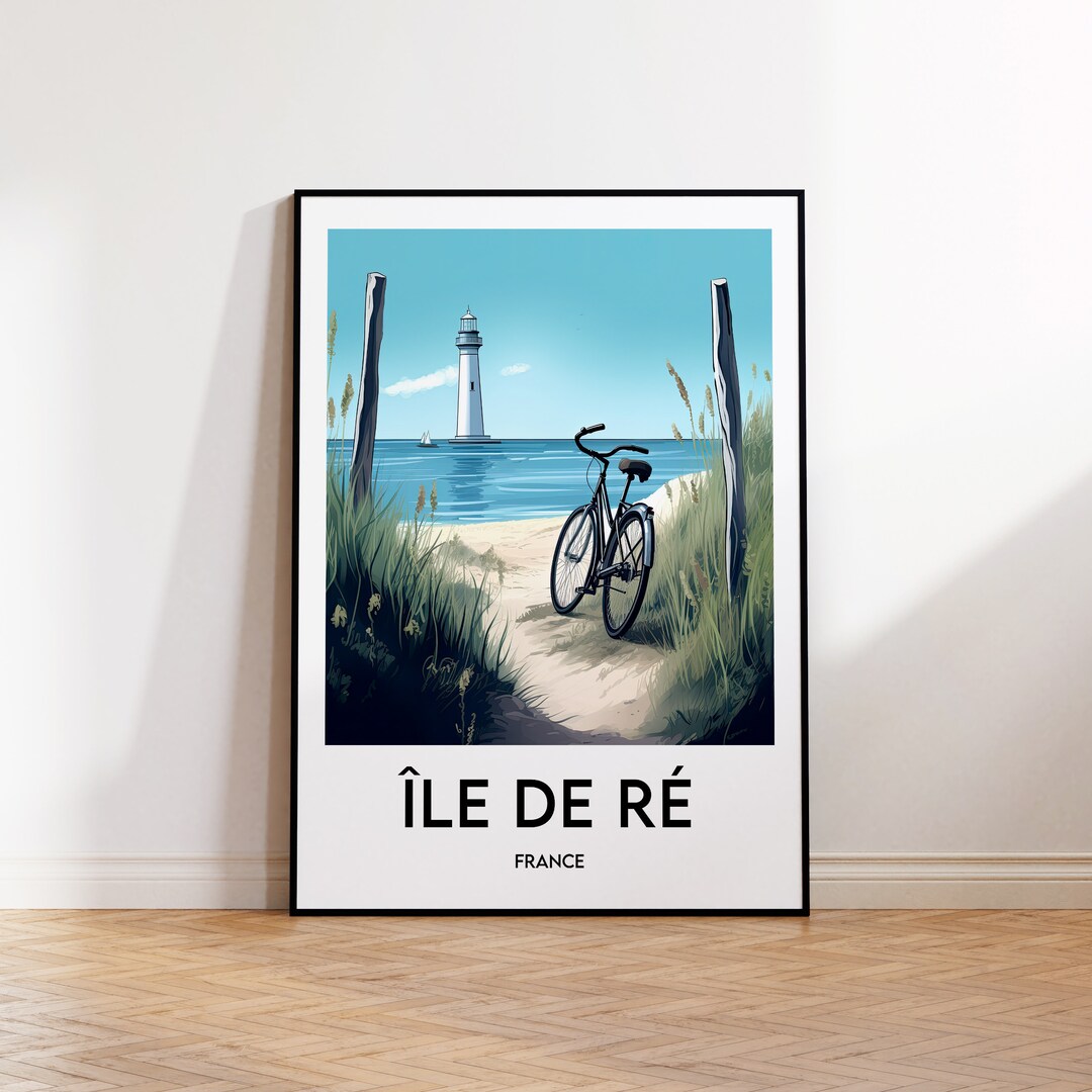 Ile De Re Poster, Ile De Re Print, Ile De Re Illustration, Ile De Re ...