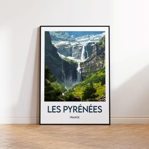 Les Pyrénées Poster, Les Pyrenees Art Print, Les Pyrénées France Gavarnie, Travel Poster, Les Pyrénées France, Affiche Les Pyrénées France