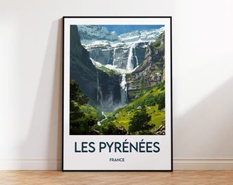 The Pyrenees Poster, The Pyrenees Art Print, The Pyrenees France Gavarnie, Travel Poster, The Pyrenees France, Poster The Pyrenees France
