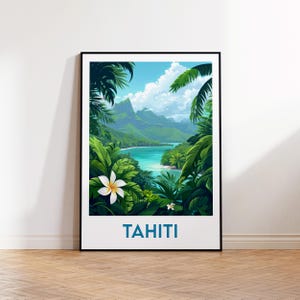 Tahiti Poster, Tahiti Kunstdruck, Tahiti Französisch-Polynesien, Reiseposter, Tahiti Französisch-Polynesien Geschenk, Tahiti Französisch-Polynesien Poster