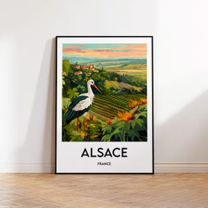 Alsace Poster, Alsace Poster, Alsace Print, Alsace France, Strasbourg Gift, Vintage Travel Poster