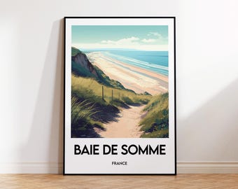 Baie de Somme Poster, Baie de Somme Art Print, Baie de Somme France, Travel Poster, Baie de Somme France Gift, Affiche Baie de Somme France
