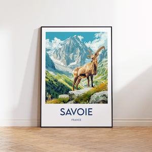 Savoie Poster, Savoie Art Print,  Savoy France customizable, Vintage Travel Poster, Savoie France Gift, Affiche Savoie France