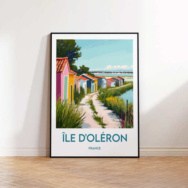 Ile d'Oléron Print, Charente-Maritime Poster, Nouvelle-Aquitaine Wall Art, Saint Pierre d'Oléron