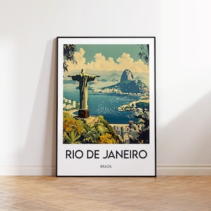 Rio de Janeiro Poster, Rio de Janeiro Art Print, Rio de Janeiro Brazil, Vintage Travel Poster, Brasil Gift, Rio de Janeiro Poster,