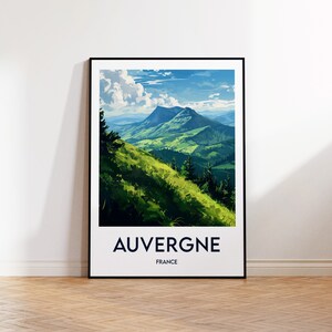 Auvergne Poster, Auvergne Art Print, Auvergne Illustration, Vintage Travel Poster, Auvergne Gift, Auvergne Poster
