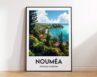Noumea Poster, Noumea Art Print, Noumea New Caledonia, New Caledonia Gift, Noumea New Caledonia Poster,