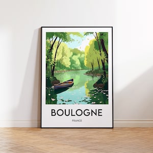 Boulogne Poster, Boulogne Print, Bois de Boulogne, Boulogne Gift, Vintage Travel Poster, Boulogne Billancourt Poster