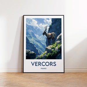 Vercors Poster, Vercors Art Print, Vercors France Drôme, Vintage Travel Poster, Vercors FRANCE Gift, Affiche Vercors Isère