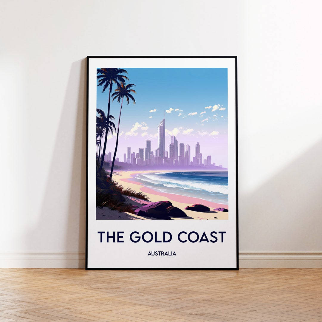 The Gold Coast Poster the Gold Coast Print the Gold Coast Etsy
