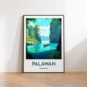 Palawan poster, Palawan print, Palawan gift, Palawan wall art, Palawan Philippines