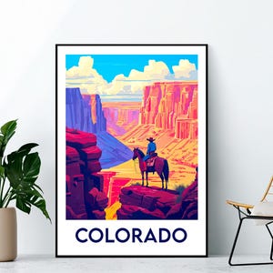 Cartel de Colorado, Impresión de arte de Colorado, Colorado EE.UU. personalizable, Cartel de viaje vintage, Regalo de Colorado EE.UU., Cartel del estado de Colorado
