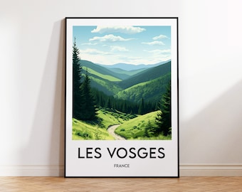 Affiche Les Vosges, Les Vosges Poster, The Vosges Print, Les Vosges Illustration, Vosges France Gift, Vintage Travel Poster