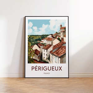 Perigueux Poster, Perigueux Art Print, Perigueux Aquitaine, Vintage Travel Poster, Perigueux Perigord Gift, Perigueux France Poster