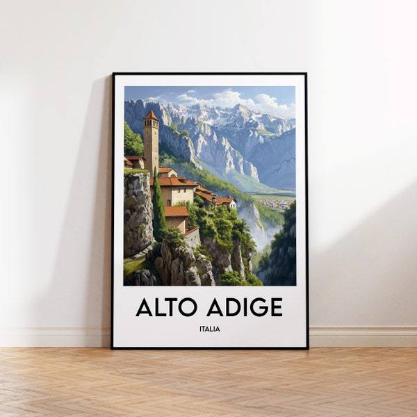 Alto Adige Poster, Alto Adige Art Print, Alto Adige Italy, Alto Adige Italia, Vintage Travel Poster, Alto Adige Poster
