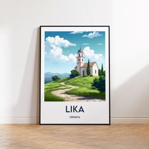 Lika Kroatien Poster, Lika Kunstdruck, Lika Region Geschenk, Lika Wandkunst, Lika Hrvatska