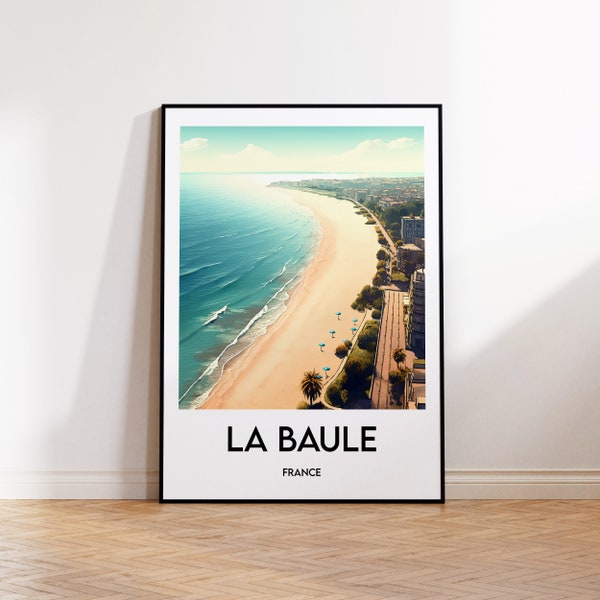 La Baule poster, La Baule art print, La Baule gift, La Baule wall art, La Baule France