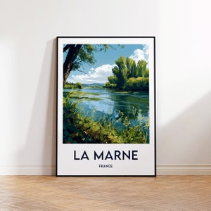 La Marne Poster, La Marne Art Print, La Marne Poster, La Marne Gift, Vintage Travel Poster, France Poster