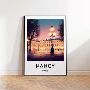 Nancy France Poster, Nancy Print, Nancy Illustration, Place Stanislas, Vintage Travel Poster, Nancy Poster