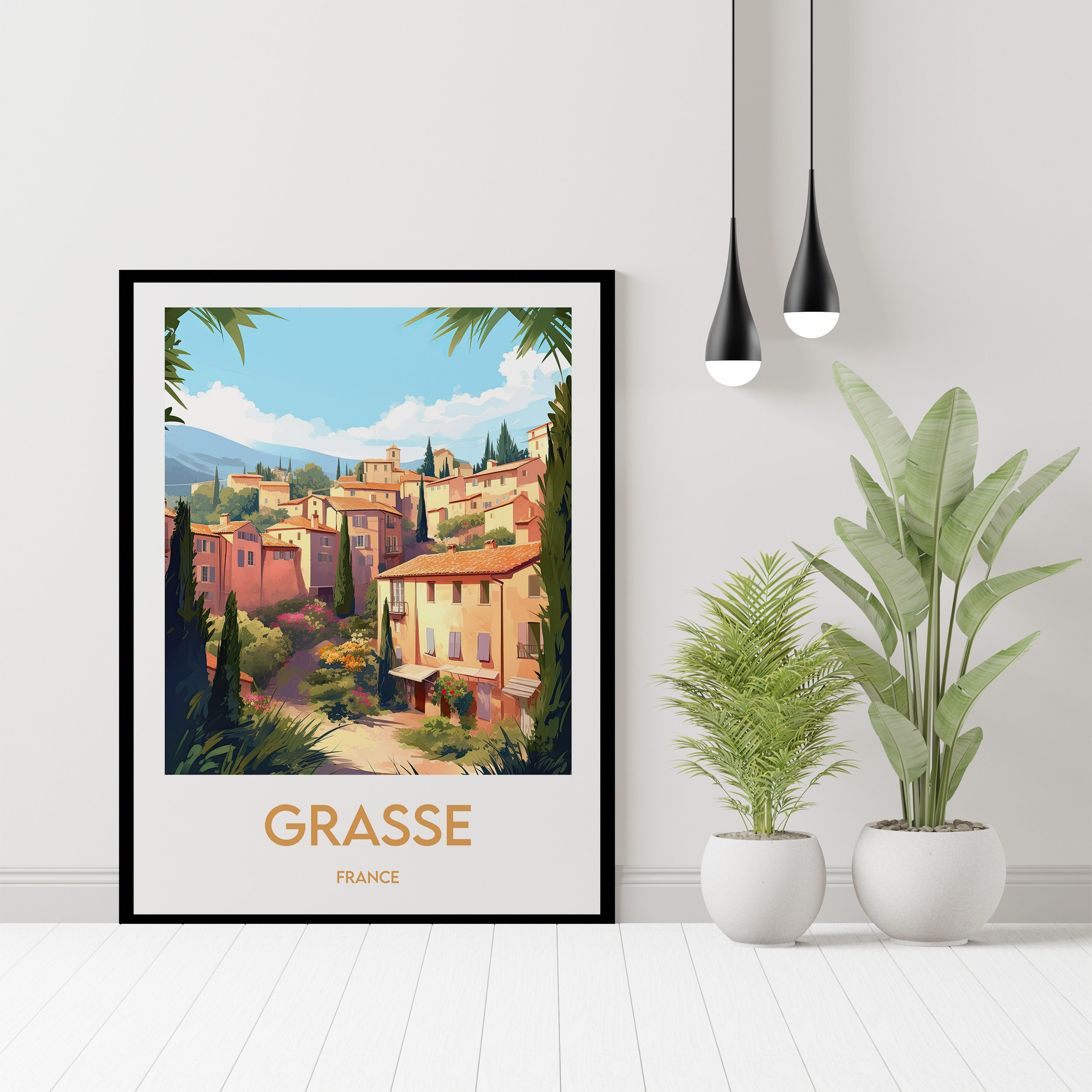 Grasse Poster Grasse Art Print Grasse Village Grasse Gift - Etsy