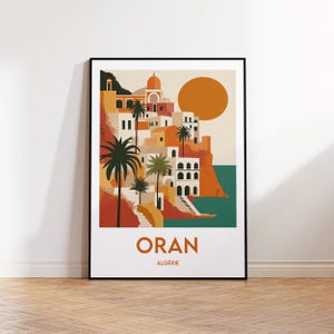 Oran Poster, Oran Art Print, Oran Algérie customizable, Oran Algérie Gift, Vintage Travel Poster, Affiche Oran Algérie