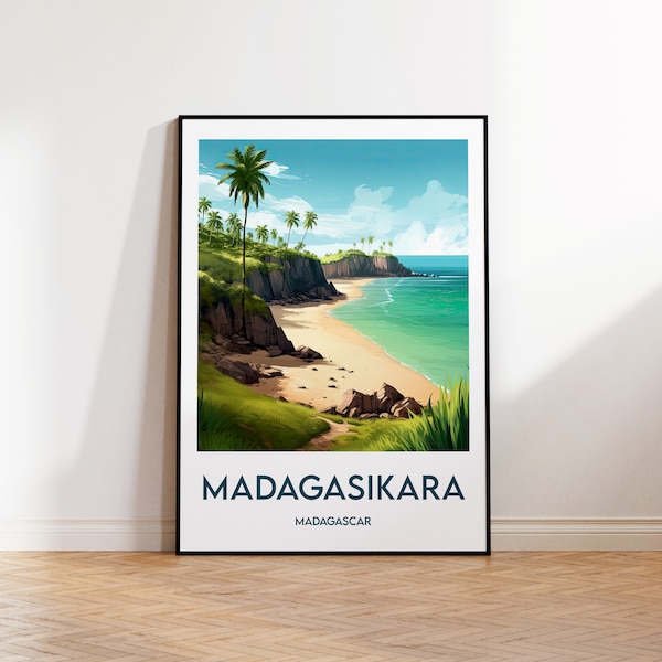 Madagasikara poster, Madagasikara print, Madagascar art print, Madagasikara Island gift, Antananarivo wall art