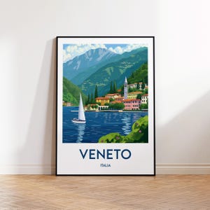 Veneto poster, Veneto art print, Veneto Italia, Veneto Italy, Italia gift, Italy wall art