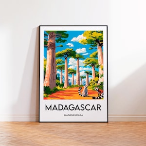 Madagascar poster, Madagascar print, Madagasikara art print, Madagascar Island gift