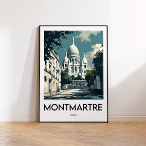 MONTMARTRE Poster | Paris Montmartre Vintage Travel Print | Sacré Coeur MONTMARTRE Poster | Paris Montmartre Vintage Travel Print | Sacré Coeur