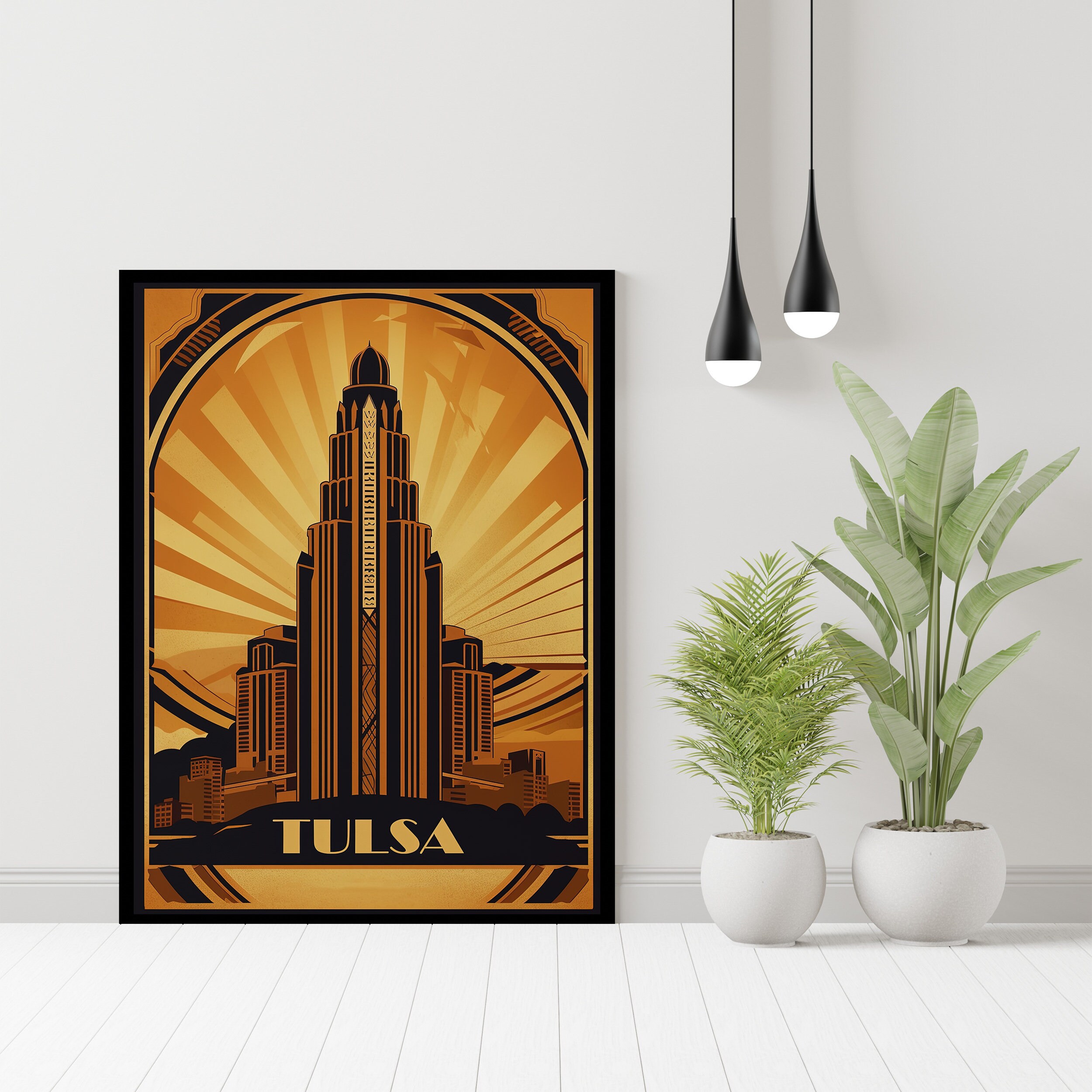 Retro Tulsa Poster, Vintage Tulsa Print, Tulsa Gift, Tulsa Wall Art