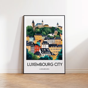 Luxembourg City Poster, Luxemburg Art Print, Luxemburg Luxembourg Illustration, Vintage Travel Poster, Luxembourg Poster Luxembourg
