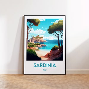 Sardinia poster, Sardinia art print, Sardegna gift, Italy wall art, Sardegna Italia