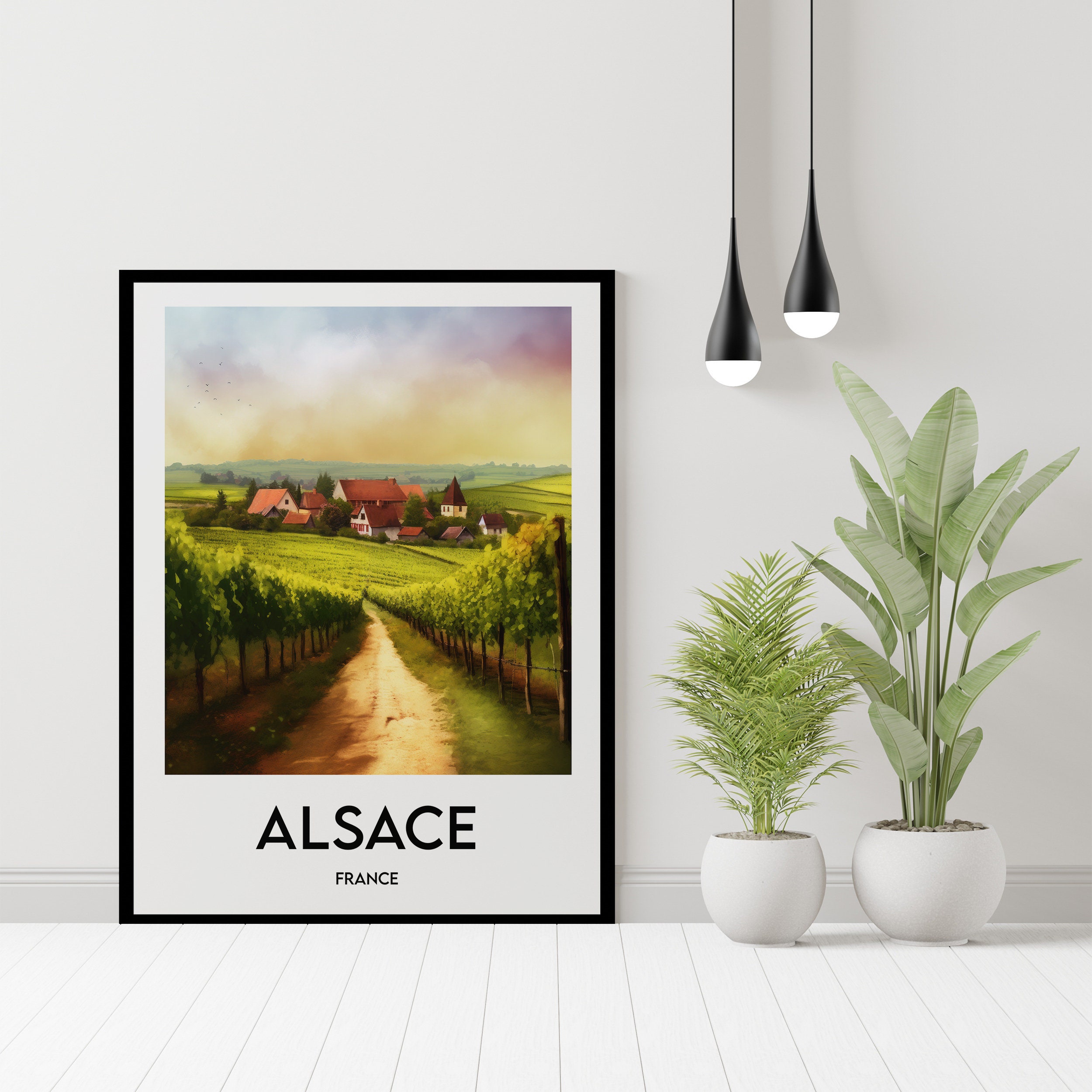 Alsace Poster, Alsace Art Print, Customizable Alsace France, Alsace