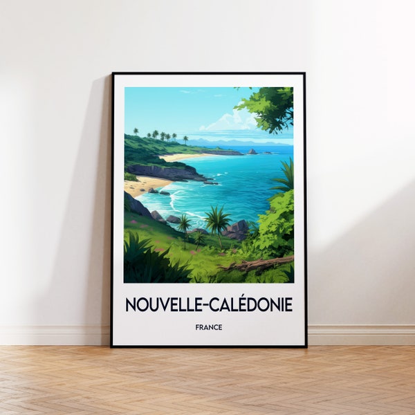 New Caledonia Poster, New Caledonia Poster, New Caledonia France, New Caledonia Print, Vintage Travel Poster