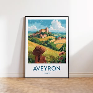 Aveyron France Poster, Aveyron Poster, Aveyron Art Print, Aveyron France region, Vintage Travel Poster, Aveyron France Gift
