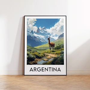 Argentina Poster, Argentina Art Print, Argentina Tierra Del Fuego, Vintage Travel Poster, Affiche Argentine, Argentina Gift