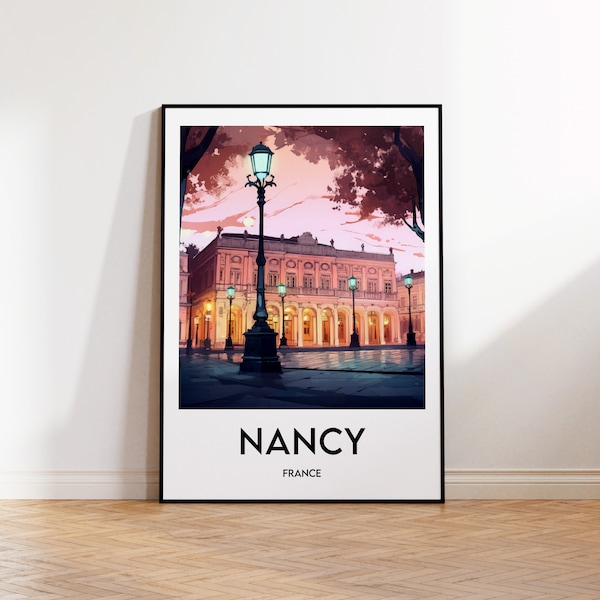 Affiche de Nancy, Nancy Poster, Nancy France Print, Nancy Illustration, Vintage Travel Poster, Nancy Gift Idea